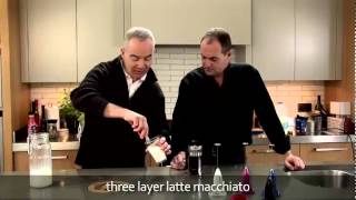 aerolatte  milk frother makes three layer caffè latte macchiato [upl. by Idaline]