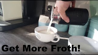 How to Get More Froth from Your Nespresso Coffee Aeroccino  Nespresso tips and help [upl. by Roche]