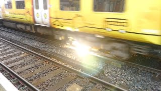 Merseyrail 507 009 making arcs at Birkdale station [upl. by Yrek]