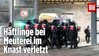 Gefängnismeuterei Polizei stürmt Knast in Thüringen  JVA Untermaßfeld [upl. by Klayman]